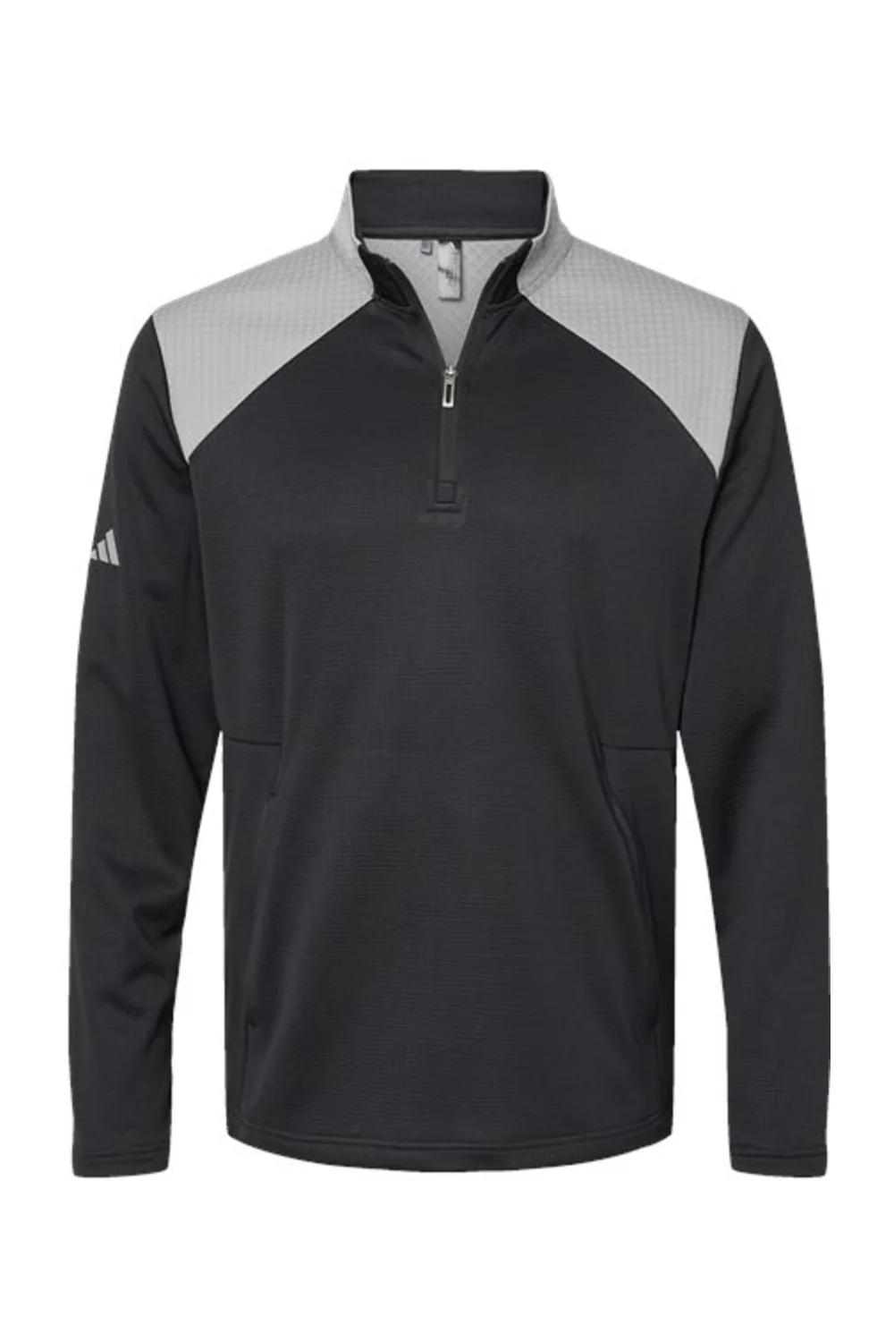 Adidas Mixed Media Quarter-Zip Pullover