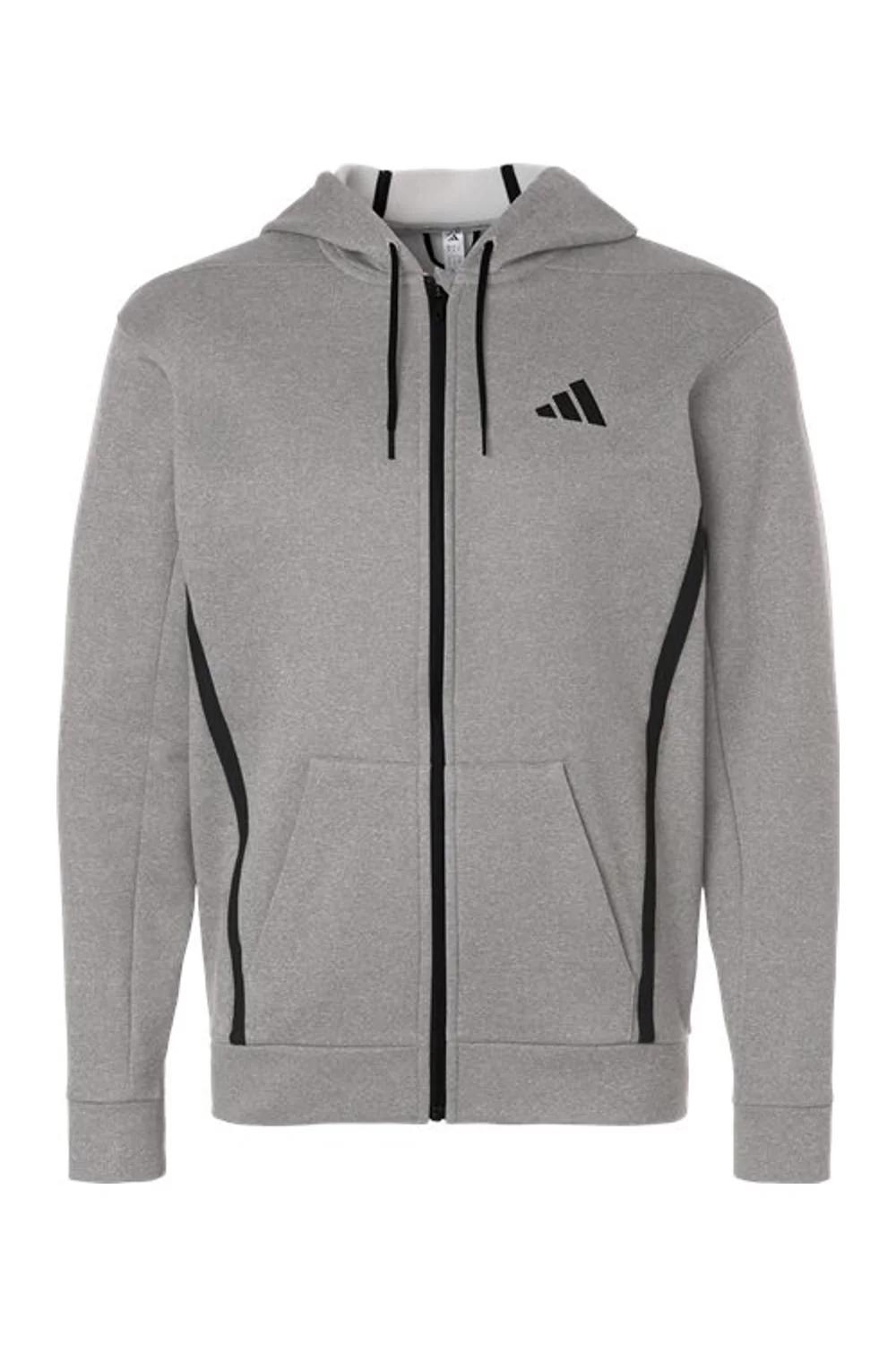 Adidas Men's Game & Go Fleece Full-Zip Hooded Sweatshirt